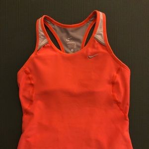 Women Nike Orange Tank Top Small